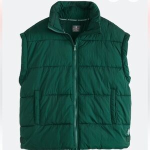 FP Movement by Free People hunter green In A Bubble puffer vest NWT!